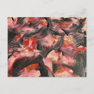 Schwarz-rote Postkarte Acryl