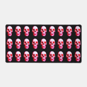 Schwarz-roter Totenkopf Schreibtischunterlage