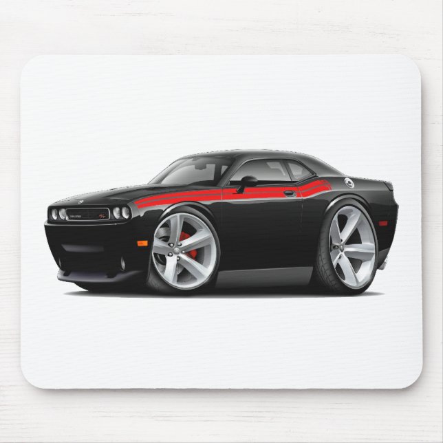 Schwarz-Rotes Auto 2009-11 Herausforderer Mousepad (Vorne)