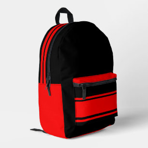 Schwarz-rotes Design-Rucksack Bedruckter Rucksack