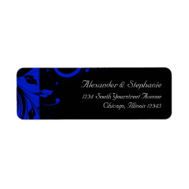 Schwarz/Royal Blue Reverse Swirt Wedding