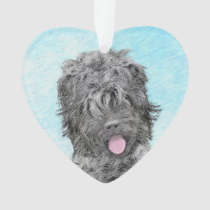 Schwarz-Russisch-Terrier-Malerei - Niedlicher Orig Ornament