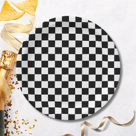 Schwarz-Schachtel-Teller Pappteller