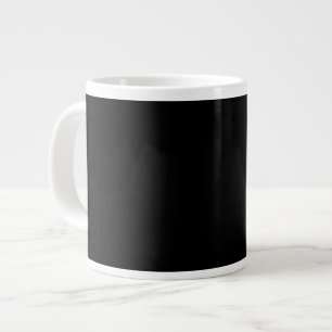 Schwarz, schlicht elegant Jumbo-Tasse