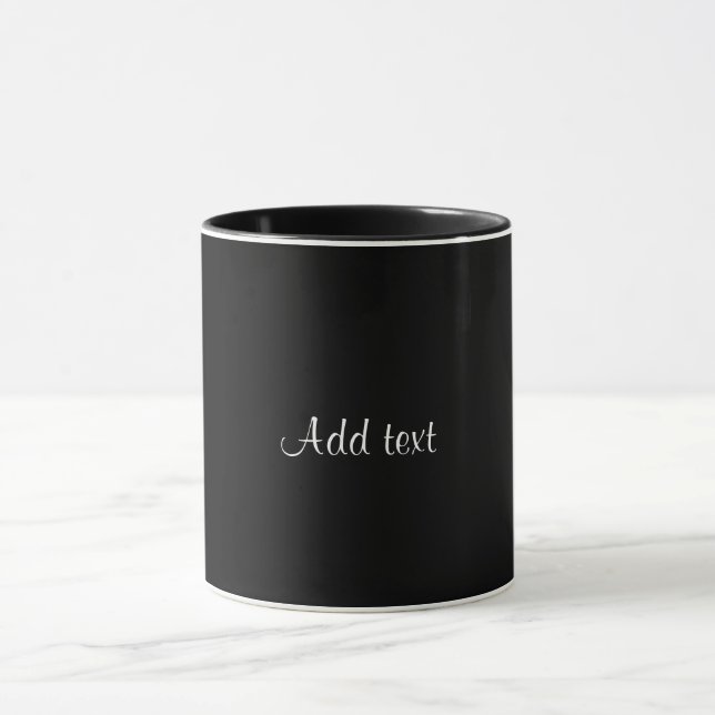 Schwarz, schlicht elegant tasse (Zentrum)