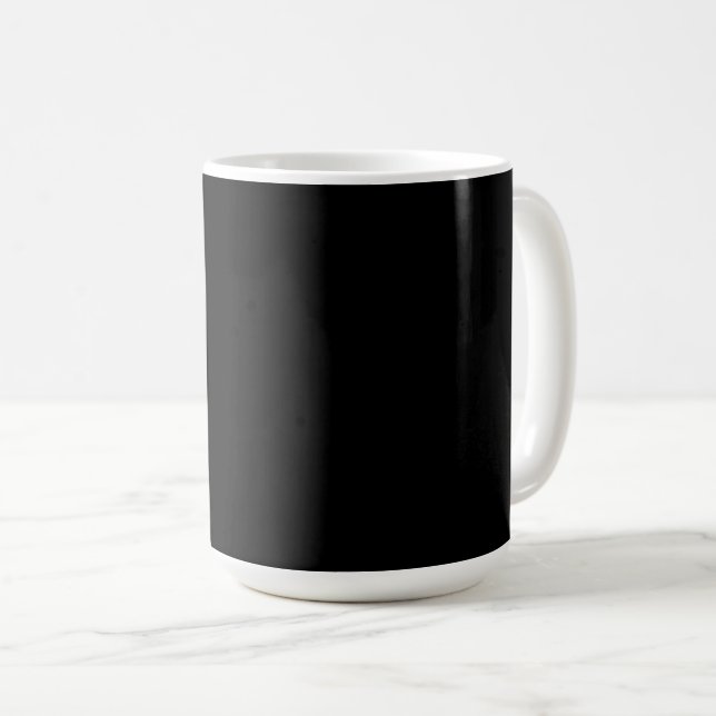 Schwarz, schlicht elegante Tasse (VorderseiteRechts)