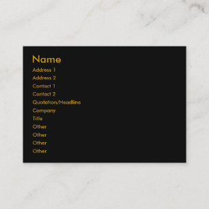 Schwarz - Schlichte Visitenkarte