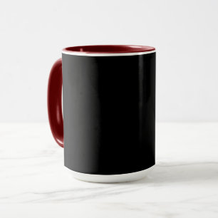 Schwarz-Schwarz, einfach elegant, bordeauxfarbene Tasse