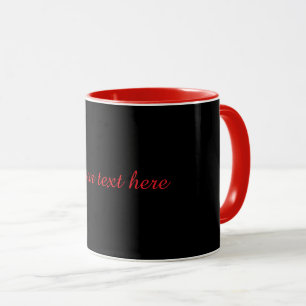 Schwarz-Schwarz, einfach elegant, heller roter Bes Tasse