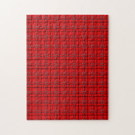Schwarz-Schwarz-Kariertes Teppichmuster Puzzle