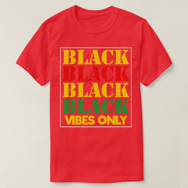 Schwarz-Schwarz-Vibes T-Shirt (Design vorne)
