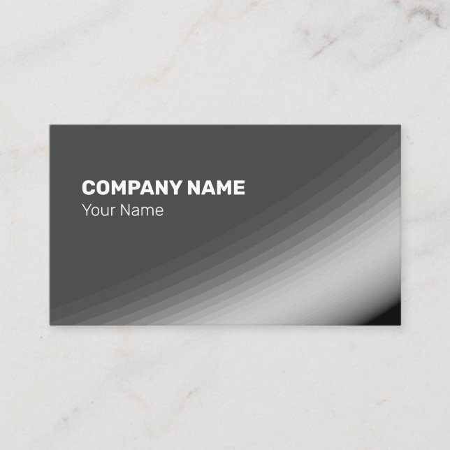 Schwarz-Schwarz-Weiß-Schatten und Strahlen Visitenkarte (Vorderseite)