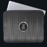 Schwarz-Shiny-Carbon-Faserstruktur Laptopschutzhülle<br><div class="desc">Elegantes schwarzes männliches,  glänzendes metallisches Aussehen aus Kohlefaser-Textur.</div>