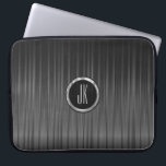 Schwarz-Shiny-Carbon-Faserstruktur Laptopschutzhülle<br><div class="desc">Elegantes schwarzes männliches,  glänzendes metallisches Aussehen aus Kohlefaser-Textur.</div>