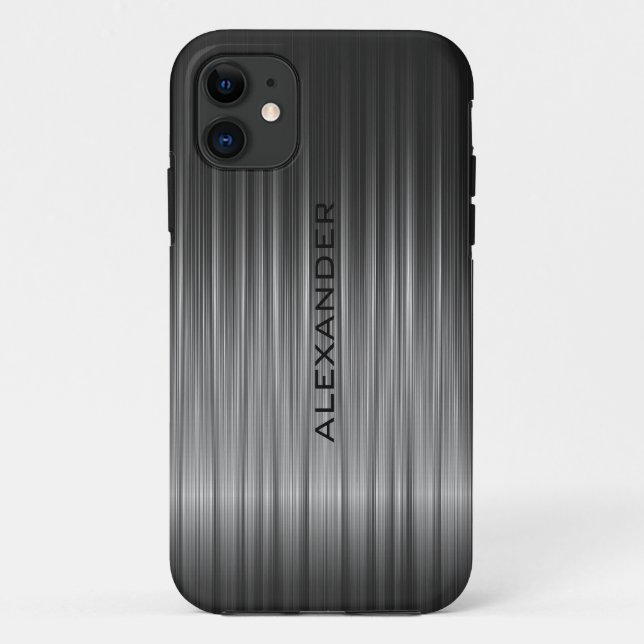 Schwarz-Shiny-Carbon-Fiber-Look Case-Mate iPhone Hülle (Rückseite)