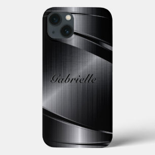 Schwarz Shiny Metallic Print Design Case-Mate iPhone Hülle