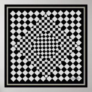 Schwarz-Silber-Bild bewegen Poster