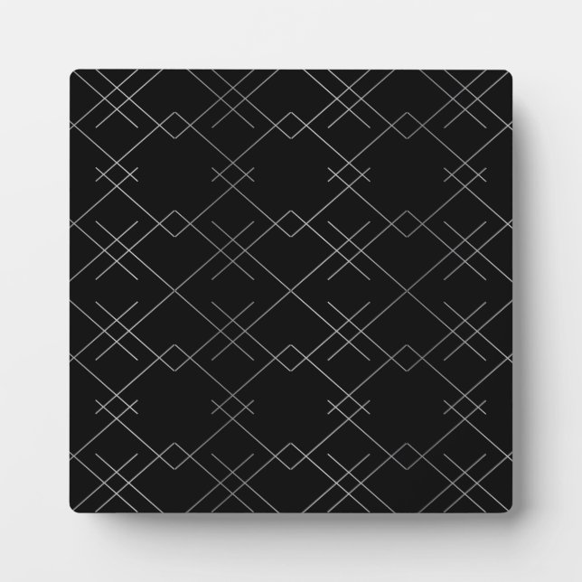 Schwarz-Silber, cool, elegant, einfach, modern Fotoplatte (Vorderseite)