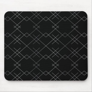 Schwarz-Silber, cool, elegant, einfach, modern Mousepad