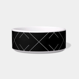 Schwarz-Silber, cool, elegant, einfach, modern Napf