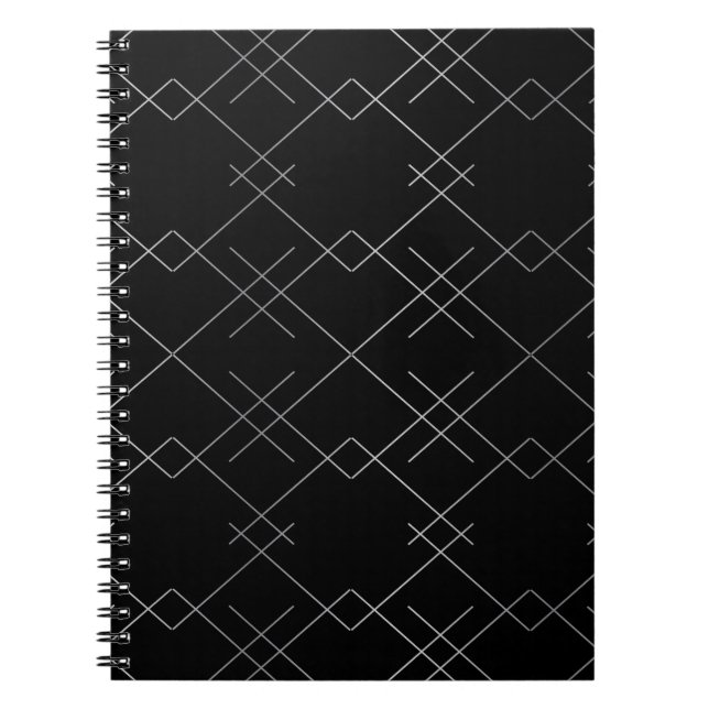 Schwarz-Silber, cool, elegant, einfach, modern Notizblock (Vorderseite)