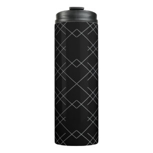 Schwarz-Silber, cool, elegant, einfach, modern Thermosbecher