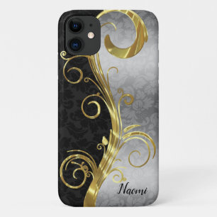 Schwarz-Silber-Damast Case-Mate iPhone Hülle