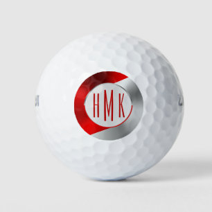 Schwarz-Silber-Geometrie Golfball