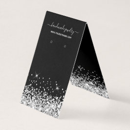 Schwarz-Silber-Glitzer-Signatur