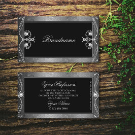 Schwarz-Silber-Mosaik Verzierte Sparkle-Juwelen Or Visitenkarte