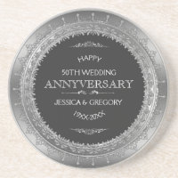 Schwarz & Silber Rahmen 25 Hochzeitstag