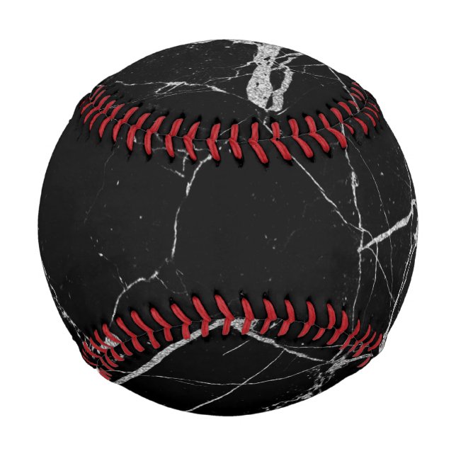 Schwarz-Silber-Venenmarmor Baseball (Vorderseite)