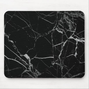 Schwarz-Silber-Venenmarmor Mousepad