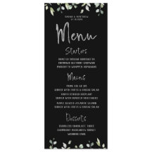 Schwarz & Silberkalligrafie Grüne Hochzeit