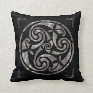 Schwarz & Silver Celtic DECOR Kissen
