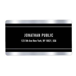 Schwarz Silver Template Elegant Modernes Glamour