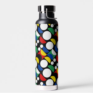 Schwarz-skandinavisches Bauhaus-Muster Mitte des J Trinkflasche