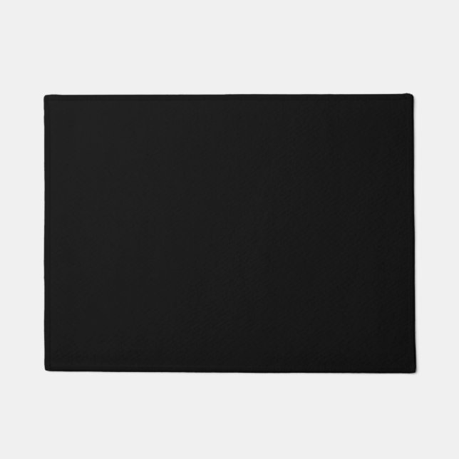 Schwarz Solid Farbe Basic Einfach Minimalistisch Fußmatte (Vorderseite)