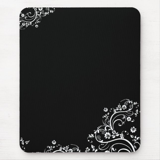 Schwarz-Strudel Mousepad (Vorne)