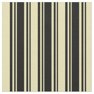 Schwarz/Tan-farbiges Linse/Streifenmuster Stoff