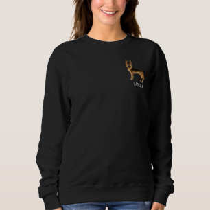 Schwarz-Tan-Hund mit benutzerdefiniertem Text Sweatshirt