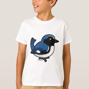 Schwarz-throated blauer Trällerer T-Shirt