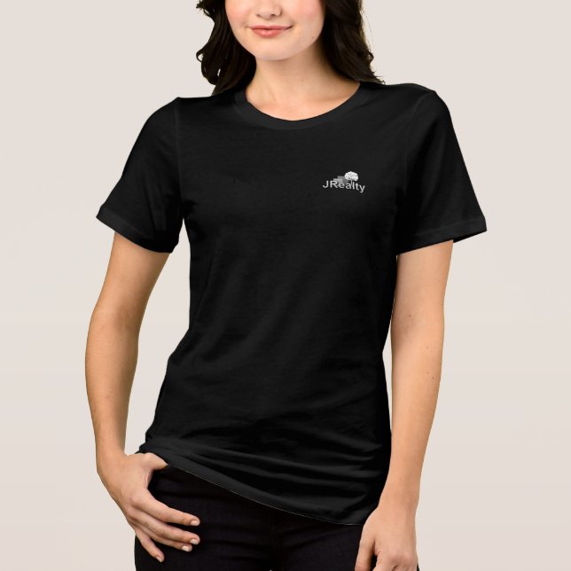 Schwarz Tri-Blend Shirt (Vorderseite)