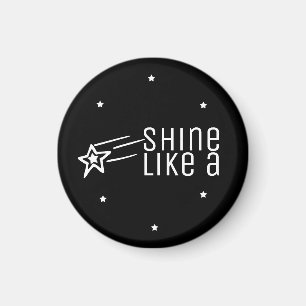 Schwarz-Typografie-Magnet Magnet