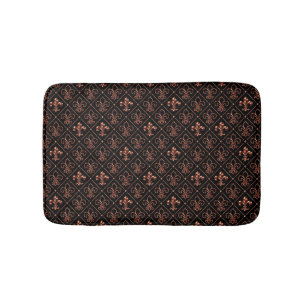 Schwarz-u. Rosen-GoldLilie Badematte