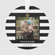 Schwarz u. Weiß Stripes Lilien-Foto