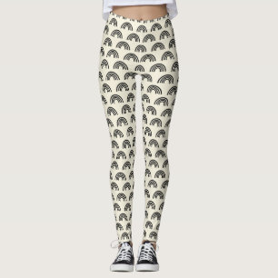 Schwarz und Beige Leggings
