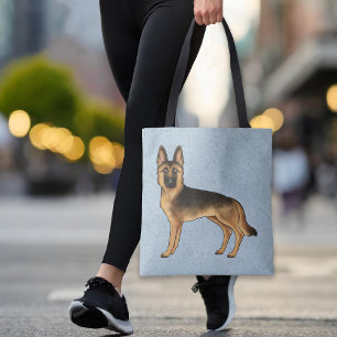 Schwarz und Braun Deutscher Schäferhund Cartoon Hu