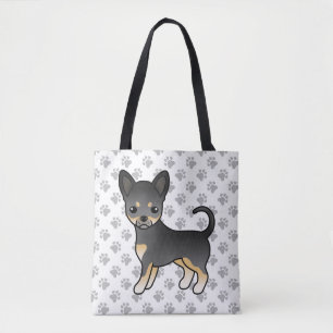 Schwarz und Braun glatthaariger Chihuahua-Hund & P