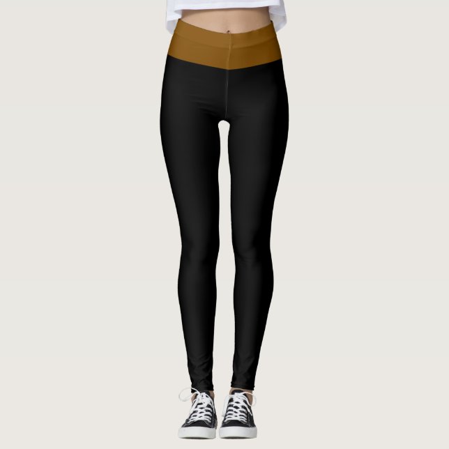 Schwarz und Braun Leggings (Vorderseite)